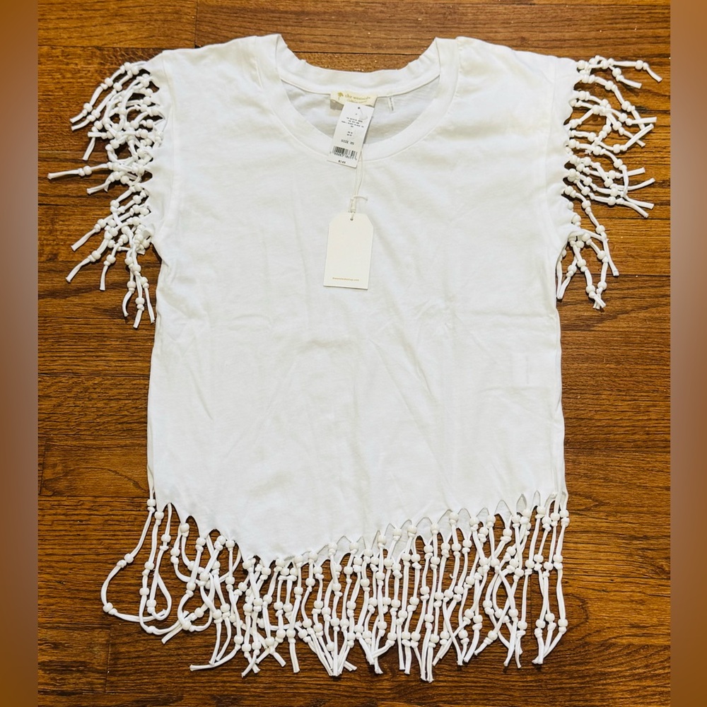 The Westside***White Fringe T-Shirt***XS $145